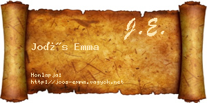 Joós Emma névjegykártya